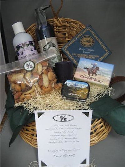 Bagable Gifts designs gift bags to showcase the theme of your event, which in this case, is 'The Old West.'