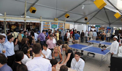 Water Taxi Beach South Street Seaport tent interior