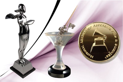 CFDA Award in cast steel, Moon-Tini VMA nominee gift and special Grammy medal in 24kt plated brass
