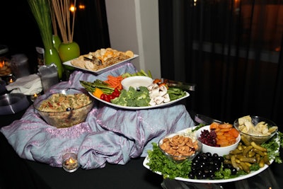 Char-Don Catering created a buffet of light hors d'oeuvres.