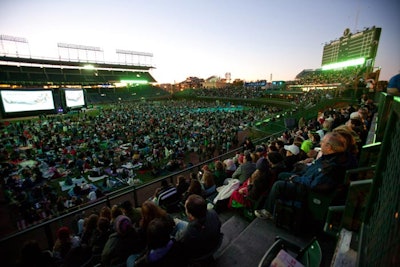 Fig. 3: Daily Deal Event MarketingGroupon's Screening of Ferris Bueller's Day Off at Chicago's Wrigley Field in October