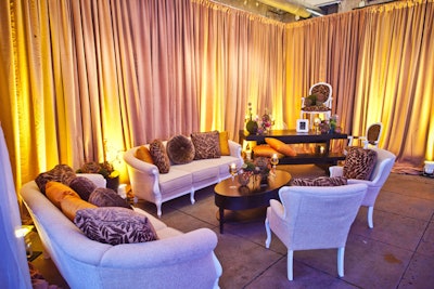 Afr Orange Drape White Chair