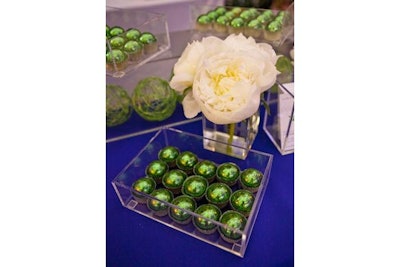 Petit Pois also created milk chocolate truffles in the color of its green logo.
