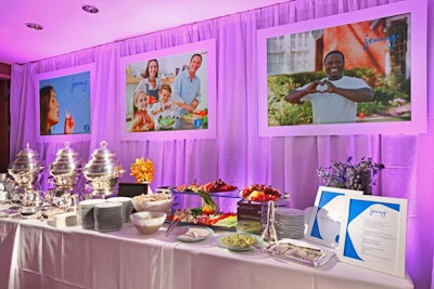 In the event's central section, the brand showcased its specialty food options and how the program allows consumers to pair certain items with healthy options. To further emphasize its messaging, active lifestyle images served as the backdrop for the stations.