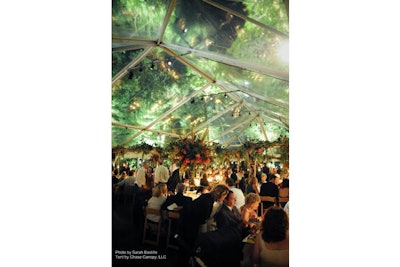 Chase Canopy Tent Clear Lights Holiday Evening
