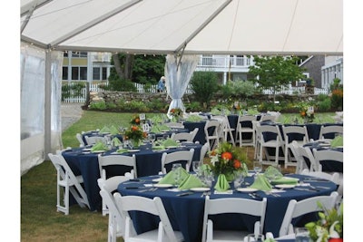 Chase Canopy Tent Interior Banquet Tables Chairs
