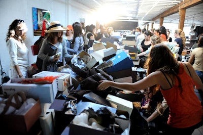 Despite organizers attempts to reduce congestion by selling tickets for four specific entrance times on Saturday, the Miami Event Space was packed all day.
