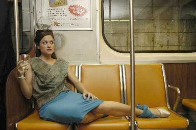 Boutique le Trou outfitted models in retro clothing for the Italian Trade Commission's film festival party held on the platform of the abandoned Lower Bay Subway Station last September.