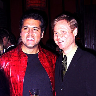 A. J. Benza (left) posed with New York Post columnist Michael Lewittes at Talk Miramax Books' party for Benza's new book.