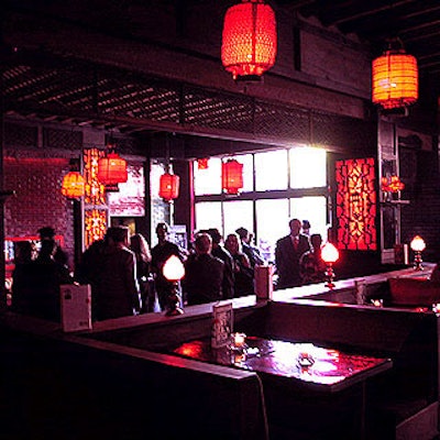 Guests at Talk Miramax Books' party crowded the Park's red room.