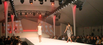 A hangar-size tent housed two fashion shows throughout the evening for the gala's 1,700 guests.