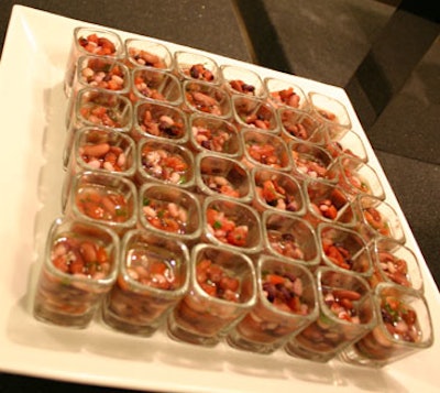 A selection of ceviches, including shrimp and whitefish, were one of several dinner options.
