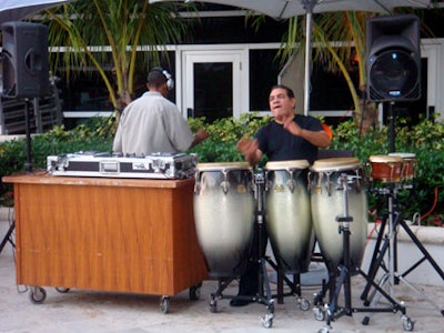 The hotel's nightly band and DJ entertained guests while they waited to be escorted to their facials.