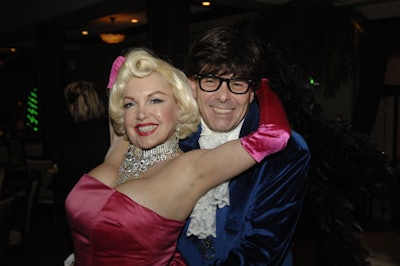 Performers dressed as Marilyn Monroe and Austin Powers added to the Hollywood vibe.