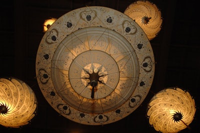 The chandeliers in the Palais Royale's ballroom