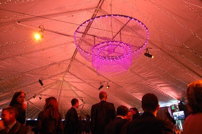The chandelier that had graced the SAG awards made an appearance at AIDS Project's party.