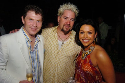 Food Network notables Bobby Flay, Guy Fieri, and event host Rachael Ray mingled with guests throughout the night.