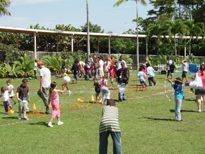 At Destination Fitness, kids had a chance to have a little fun and burn off a few calories.