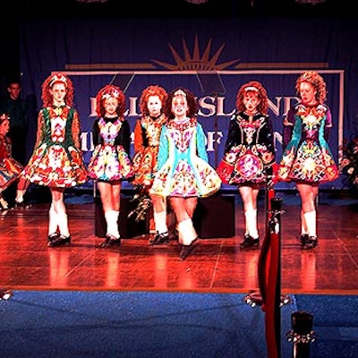 The O'Malley Irish Dance Academy entertained guests from the first boat while they waited for the second boat guests to arrive.