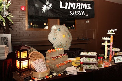 Umami Sushi served sashimi and maki sushi at one of five food stations.