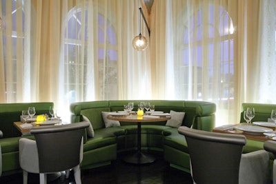The space features a green and yellow palette.