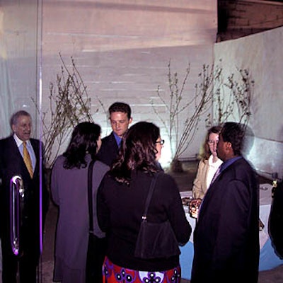 Some guests gathered in Glass' enclosed back patio space.