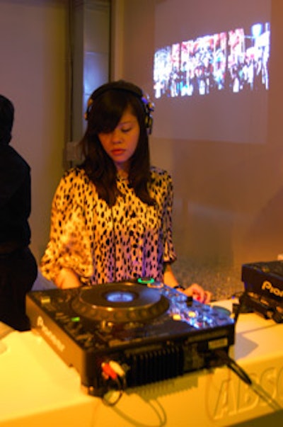 DJ Justine D.'s selections mixed with the continual sounds of the Quartet.