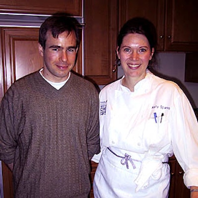 Jason Ungar, co-owner of Quilty's, posed with Quilty's head chef Katy Sparks at the Share Our Strength benefit.