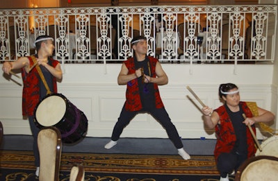 The Nen Daiko Taiko Drumming company brought an authentic Japanese feel to the evening.