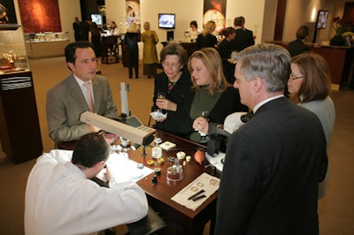 Watchmakers demonstrated their work.