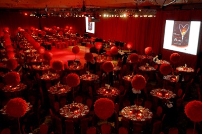 The Fairmont Royal York's Canadian Room was dressed in red decor.