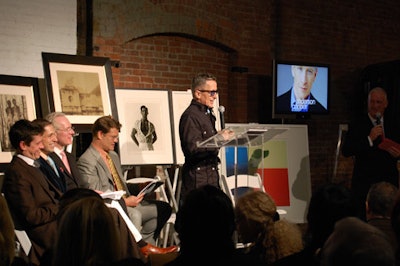 Simon Doonan acted as the M.C. during the auction.