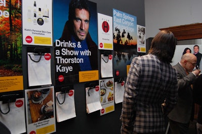 Bailey House displayed the silent and live auction items during the cocktail hour, including a night out with All My Children's Thorsten Kaye and a four-night stay at Frank Sinatra's Palm Springs estate.