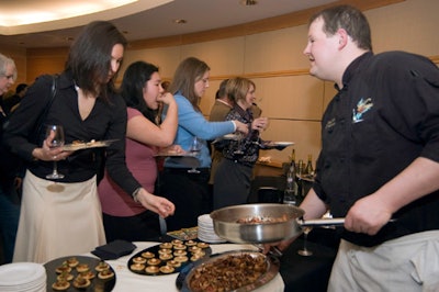 Chef Roman Cristali from Nage put forth deconstructed BLTs as hors d'oeuvres.