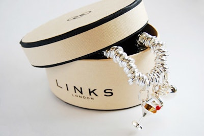 British jeweler Links of London provided the bracelets from their 'Lucky Charm' line.