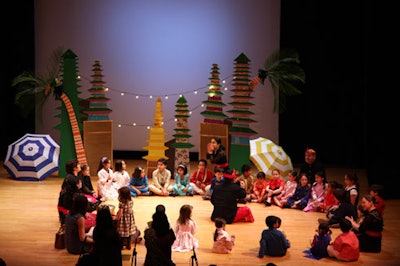 In the set that represented Bali, peformers entertained children with plays and workshops.