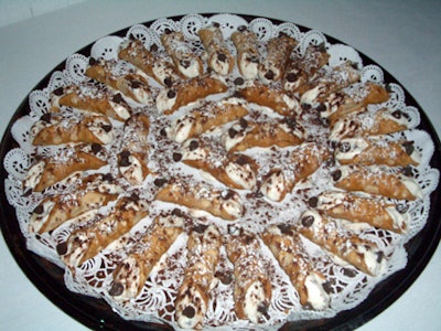 Cannolis, a traditional Italian dessert, were provided by Perricone's Marketplace.