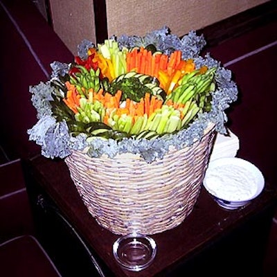 Tom Orlando Catering provided this basket of veggies.
