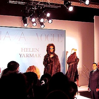 Models showed off various fur fashion items at the Fur Information Council of America's fashion show at the Altman Building.