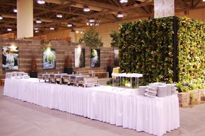 The Metro Toronto Convention Centre's catering staff served food at 11 stations throughout the venue.