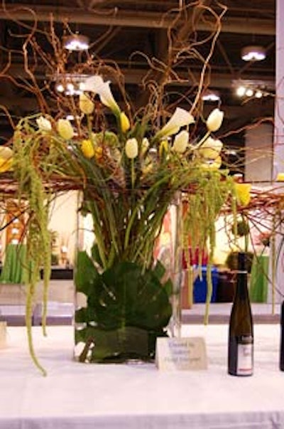 Floral arrangements, courtesy of Sobeys, topped the bar in the Niagara Wine Garden.