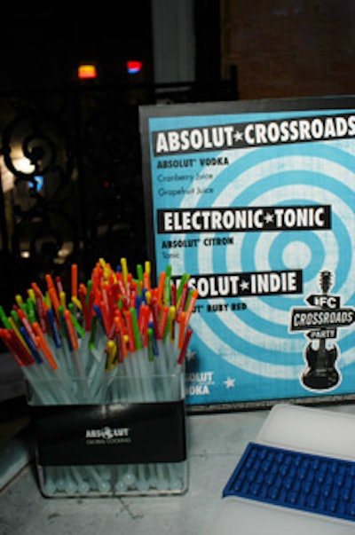 Event sponsor Absolut created a festival-inspired cocktail menu for the Crossroads party.