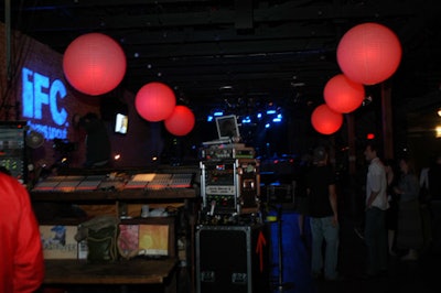 IFC vice president of promotions and events Lauren Burack placed glowing Chinese lantern-esque balls throughout the venue.