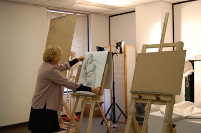 Art educator Maria Zelska teaches group life-drawing workshops at her small Dundas West studio.