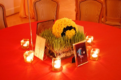 Photos and poetry from the D.C. Scores kids accented the table's soccer-ball-inspired centerpieces.