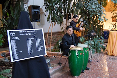 A duo from Duende Camaron Music provided some authenticity with Latin tunes.