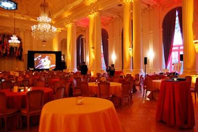 Yellow and red hues covered the ballroom, which featured food stations from the five participating restaurants.