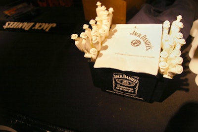 The Jack Daniel's Jackrabbit bar offered drink stirrers in the form of the brand's walking man.