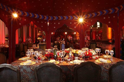 The tents covered groups of tables to create a more intimate feel.