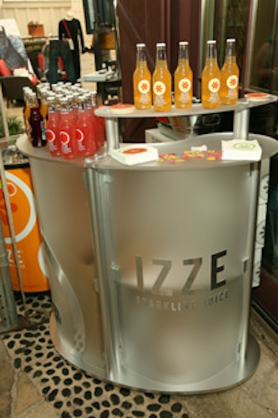 Izze sparkling juices was one of many sponsor brands at the Eastsport Café.